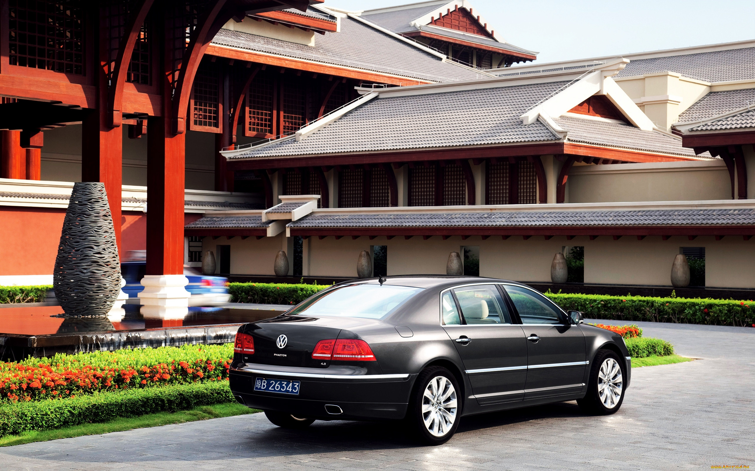 , volkswagen, black, phaeton